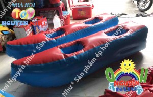 đôi hia 2 lỗ đỏ + xanh biển